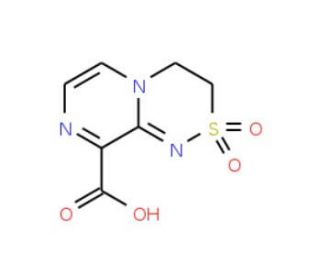 3,4-dihydropyrazino[2,1-c][1,2,4]thiadiazine-9-carboxylic acid 2,2-dioxide - chemical structure image