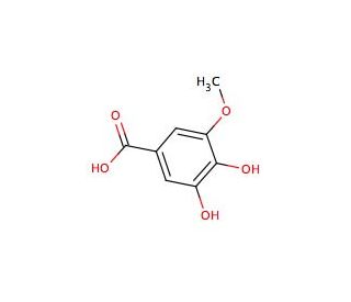 3,4-Dihydroxy-5-methoxy-benzoic acid (CAS 3934-84-7) - chemical structure image