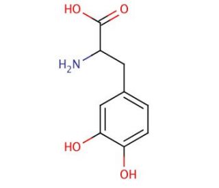 3,4-Dihydroxy-DL-phenylalanine (CAS 63-84-3) - chemical structure image