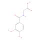 3,4-Dihydroxyhippuric Acid (CAS 16533-60-1) - chemical structure image