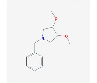 3,4-Dimethoxy-1-(phenylmethyl)-pyrrodidine (CAS 63126-22-7) - chemical structure image