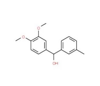 3,4-Dimethoxy-3&prime;-methylbenzhydrol (CAS 844683-27-8) - chemical structure image