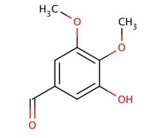 3,4-Dimethoxy-5-hydroxybenzaldehyde (CAS 29865-90-5) - chemical structure image