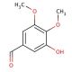 3,4-Dimethoxy-5-hydroxybenzaldehyde (CAS 29865-90-5) - chemical structure image