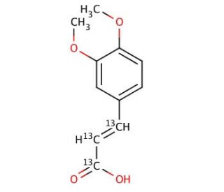 3,4-Dimethoxy[7,8,9,-13C3]-cinnamic Acid (CAS 1185241-38-6) - chemical structure image