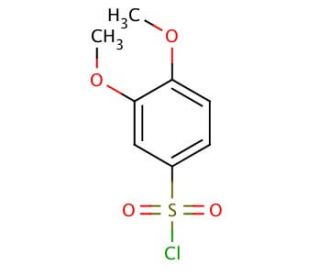 3,4-Dimethoxybenzenesulfonyl chloride (CAS 23095-31-0) - chemical structure image