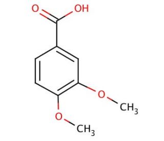3,4-Dimethoxybenzoic acid (CAS 93-07-2) - chemical structure image
