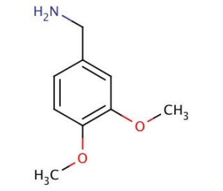 3,4-Dimethoxybenzylamine (CAS 5763-61-1) - chemical structure image