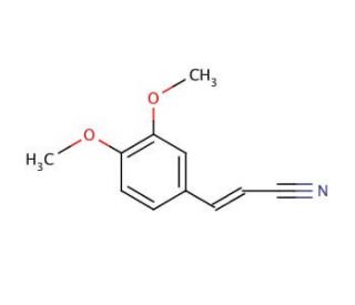3,4-Dimethoxycinnamonitrile, predominantly trans (CAS 6443-72-7) - chemical structure image