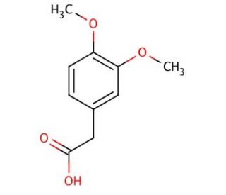 3,4-Dimethoxyphenylacetic acid (CAS 93-40-3) - chemical structure image