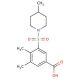 3,4-dimethyl-5-[(4-methylpiperidin-1-yl)sulfonyl]benzoic acid - chemical structure image