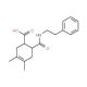 3,4-Dimethyl-6-{[(2-phenylethyl)amino]-carbonyl}cyclohex-3-ene-1-carboxylic acid - chemical structure image