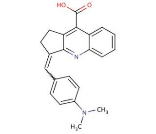 3-(4-Dimethylamino-benzylidene)-2,3-dihydro-1H-cyclopenta[b]quinoline-9-carboxylic acid - chemical structure image