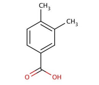3,4-Dimethylbenzoic acid (CAS 619-04-5) - chemical structure image