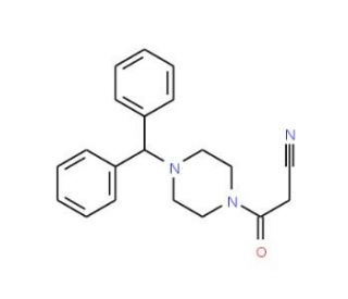 3-[4-(Diphenylmethyl)piperazin-1-yl]-3-oxopropanenitrile - chemical structure image