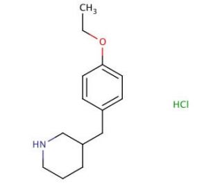 3-(4-Ethoxy-benzyl)-piperidine hydrochloride (CAS 1170629-29-4) - chemical structure image
