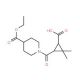 3-{[4-(Ethoxycarbonyl)piperidin-1-yl]carbonyl}-2,2-dimethylcyclopropanecarboxylic acid - chemical structure image