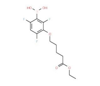 3-(4-Ethoxycarbonylbutyloxy)-2,4,6-trifluorophenylboronic acid (CAS 1150114-31-0) - chemical structure image