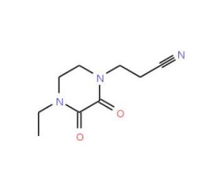 3-(4-ethyl-2,3-dioxopiperazin-1-yl)propanenitrile - chemical structure image