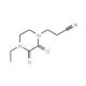 3-(4-ethyl-2,3-dioxopiperazin-1-yl)propanenitrile - chemical structure image