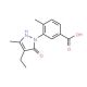 3-(4-Ethyl-5-hydroxy-3-methyl-pyrazol-1-yl)-4-methyl-benzoic acid - chemical structure image