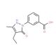 3-(4-Ethyl-5-hydroxy-3-methyl-pyrazol-1-yl)-benzoic acid (CAS 1005615-03-1) - chemical structure image