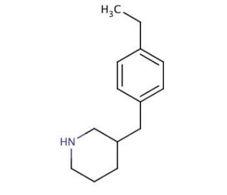 3-(4-Ethyl-benzyl)-piperidine (CAS 955287-70-4) - chemical structure image