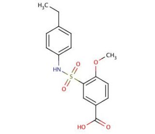 3-(4-Ethyl-phenylsulfamoyl)-4-methoxy-benzoic acid - chemical structure image