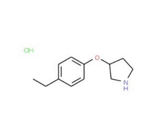 3-(4-Ethylphenoxy)pyrrolidine hydrochloride - chemical structure image