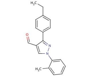 3-(4-ethylphenyl)-1-(2-methylphenyl)-1H-pyrazole-4-carbaldehyde - chemical structure image