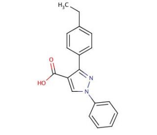 3-(4-ethylphenyl)-1-phenyl-1H-pyrazole-4-carboxylic acid - chemical structure image
