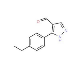 3-(4-Ethylphenyl)-1H-pyrazole-4-carbaldehyde - chemical structure image