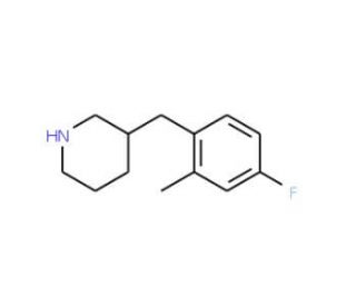 3-(4-Fluoro-2-methyl-benzyl)-piperidine (CAS 955315-13-6) - chemical structure image