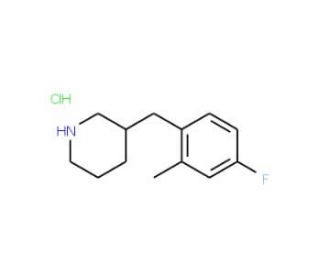 3-(4-Fluoro-2-methyl-benzyl)-piperidine hydrochloride (CAS 1172955-97-3) - chemical structure image