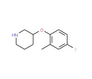 3-(4-Fluoro-2-methylphenoxy)piperidine - chemical structure image