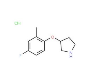 3-(4-Fluoro-2-methylphenoxy)pyrrolidine hydrochloride - chemical structure image