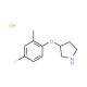 3-(4-Fluoro-2-methylphenoxy)pyrrolidine hydrochloride - chemical structure image