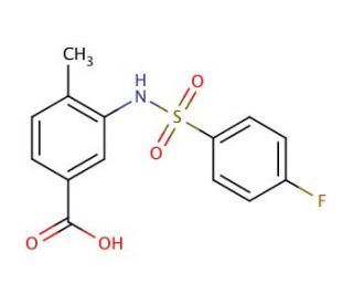 3-(4-Fluoro-benzenesulfonylamino)-4-methyl-benzoic acid - chemical structure image