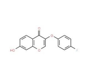 3-(4-Fluoro-phenoxy)-7-hydroxy-chromen-4-one (CAS 124330-34-3) - chemical structure image