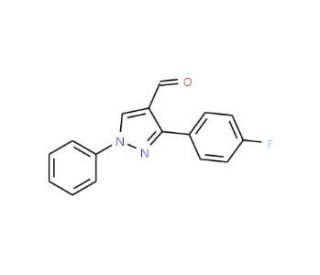 3-(4-Fluoro-phenyl)-1-phenyl-1H-pyrazole-4-carbaldehyde (CAS 36640-40-1) - chemical structure image