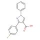 3-(4-Fluoro-phenyl)-1-phenyl-1H-pyrazole-4-carboxylic acid (CAS 370098-34-3) - chemical structure image