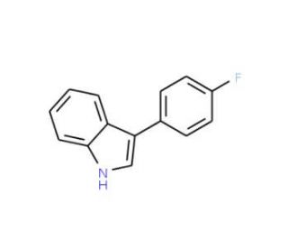 3-(4-Fluoro-phenyl)-1H-indole (CAS 101125-32-0) - chemical structure image