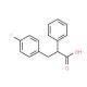 3-(4-Fluoro-phenyl)-2-phenyl-propionic acid (CAS 436086-86-1) - chemical structure image