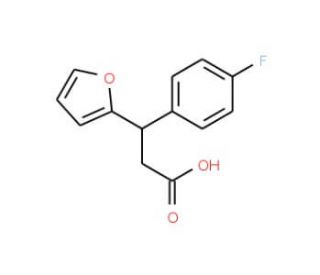 3-(4-Fluoro-phenyl)-3-furan-2-yl-propionic acid - chemical structure image