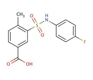 3-(4-Fluoro-phenylsulfamoyl)-4-methyl-benzoic acid - chemical structure image
