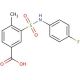 3-(4-Fluoro-phenylsulfamoyl)-4-methyl-benzoic acid - chemical structure image