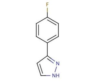3-(4-Fluorophenyl)-1H-pyrazole (CAS 154258-82-9) - chemical structure image