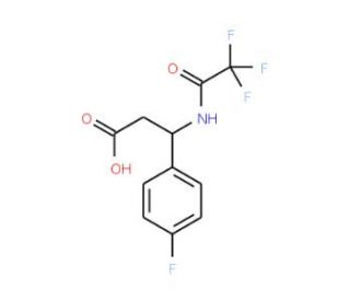 3-(4-Fluorophenyl)-3-[(2,2,2-trifluoroacetyl)amino]propanoic acid (CAS 117291-16-4) - chemical structure image