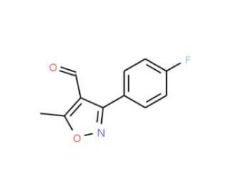 3-(4-Fluorophenyl)-5-methylisoxazole-4-carboxaldehyde (CAS 869496-66-2) - chemical structure image