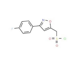 [3-(4-fluorophenyl)isoxazol-5-yl]methanesulfonyl chloride - chemical structure image
